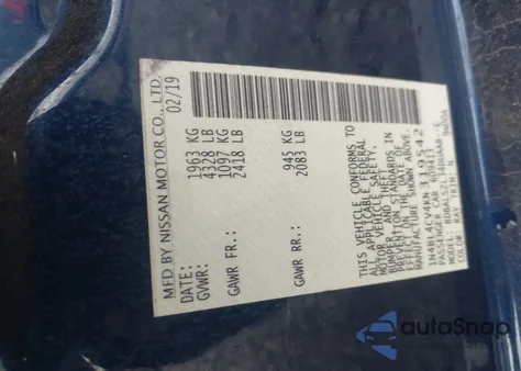 2019 Nissan Altima 2.5 Sr from USA, damaged, VIN 1N4BL4CV4KN319542